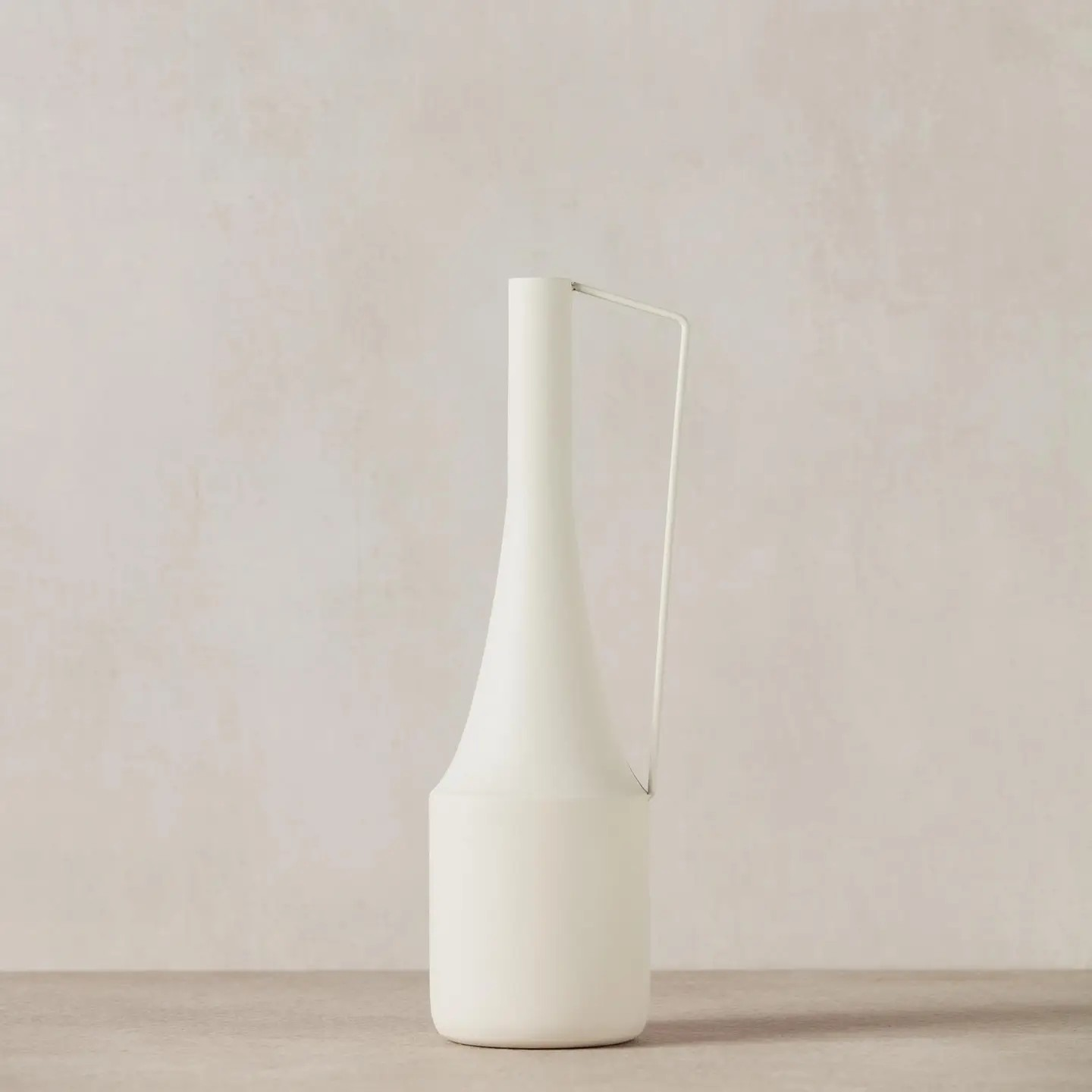Santorini Eve Metal Vase - White