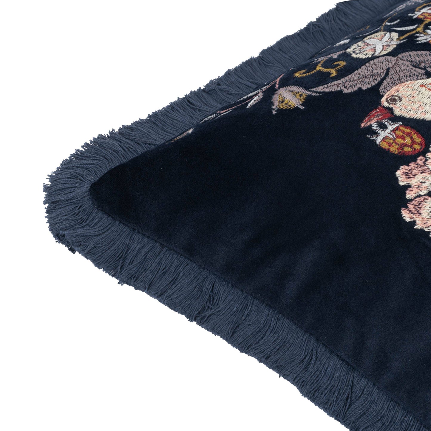 Strawberry Thief Embroidered Velvet Cushion cover (Cover only)