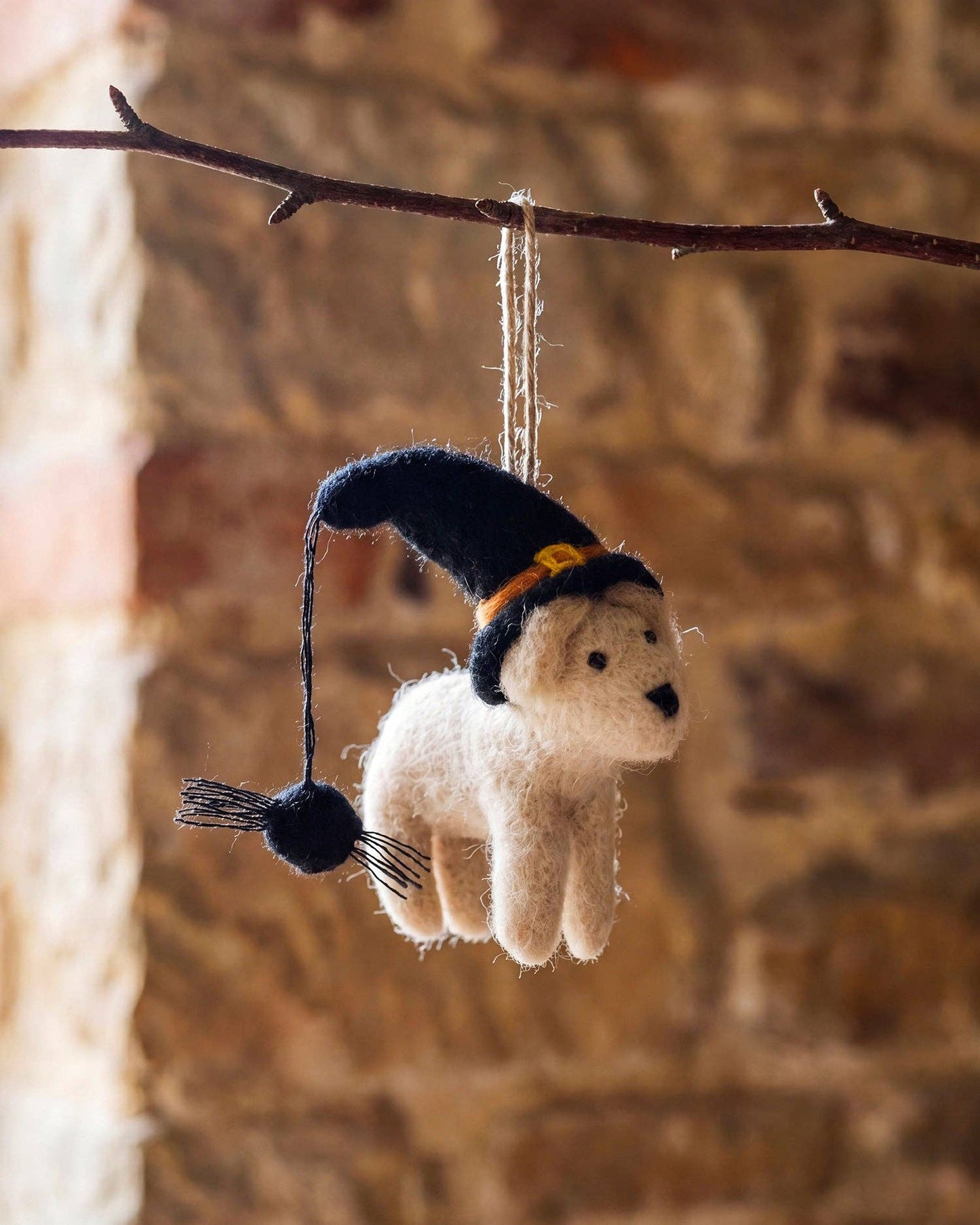 Winnie the Halloween Witch Felt Bauble