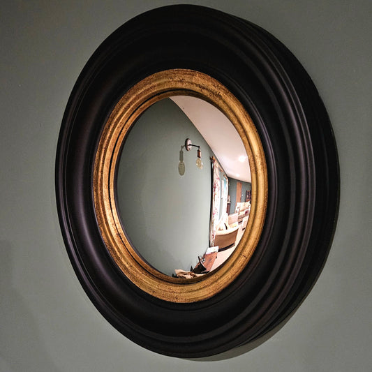Round Black Small Convex Mirror