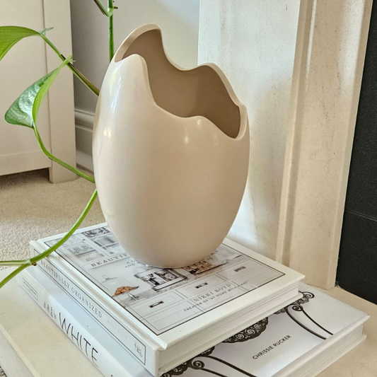 Oatmeal Flora Vase